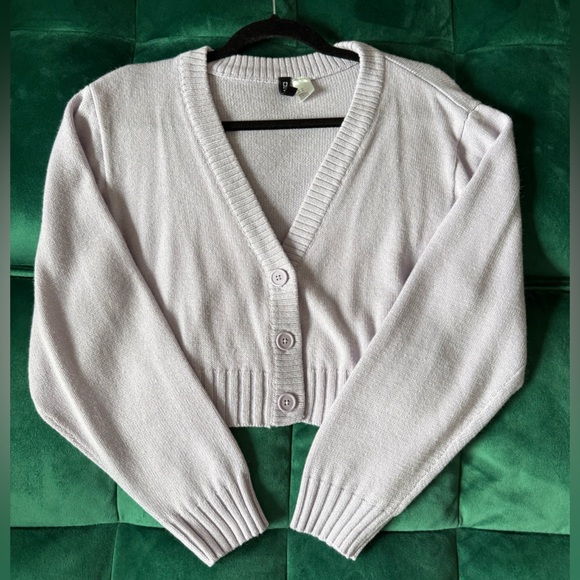 Divided Sweaters - Light Purple Fine Knit Cardigan